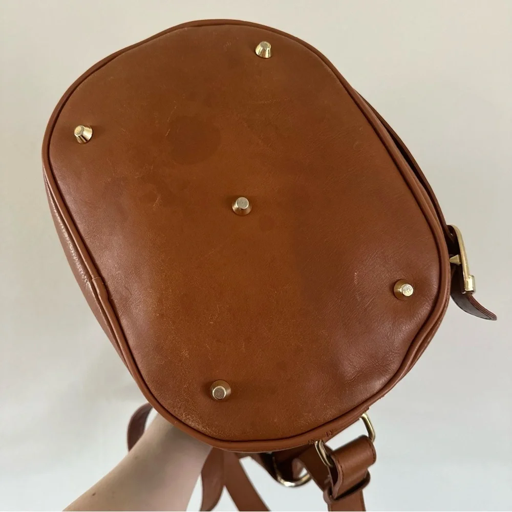 Valentina Genuine Leather Bucket Bag Made In Italy